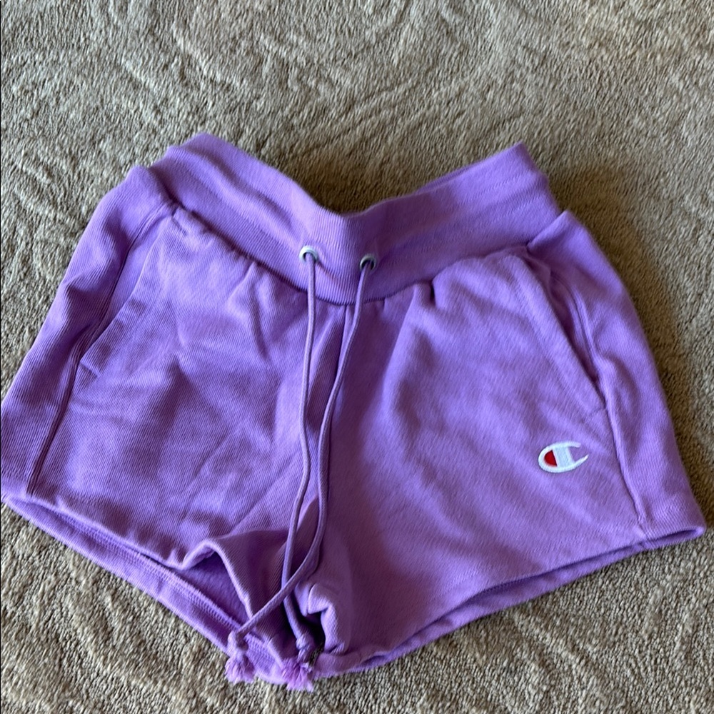 Champion Purple Athletic Shorts with Drawstring